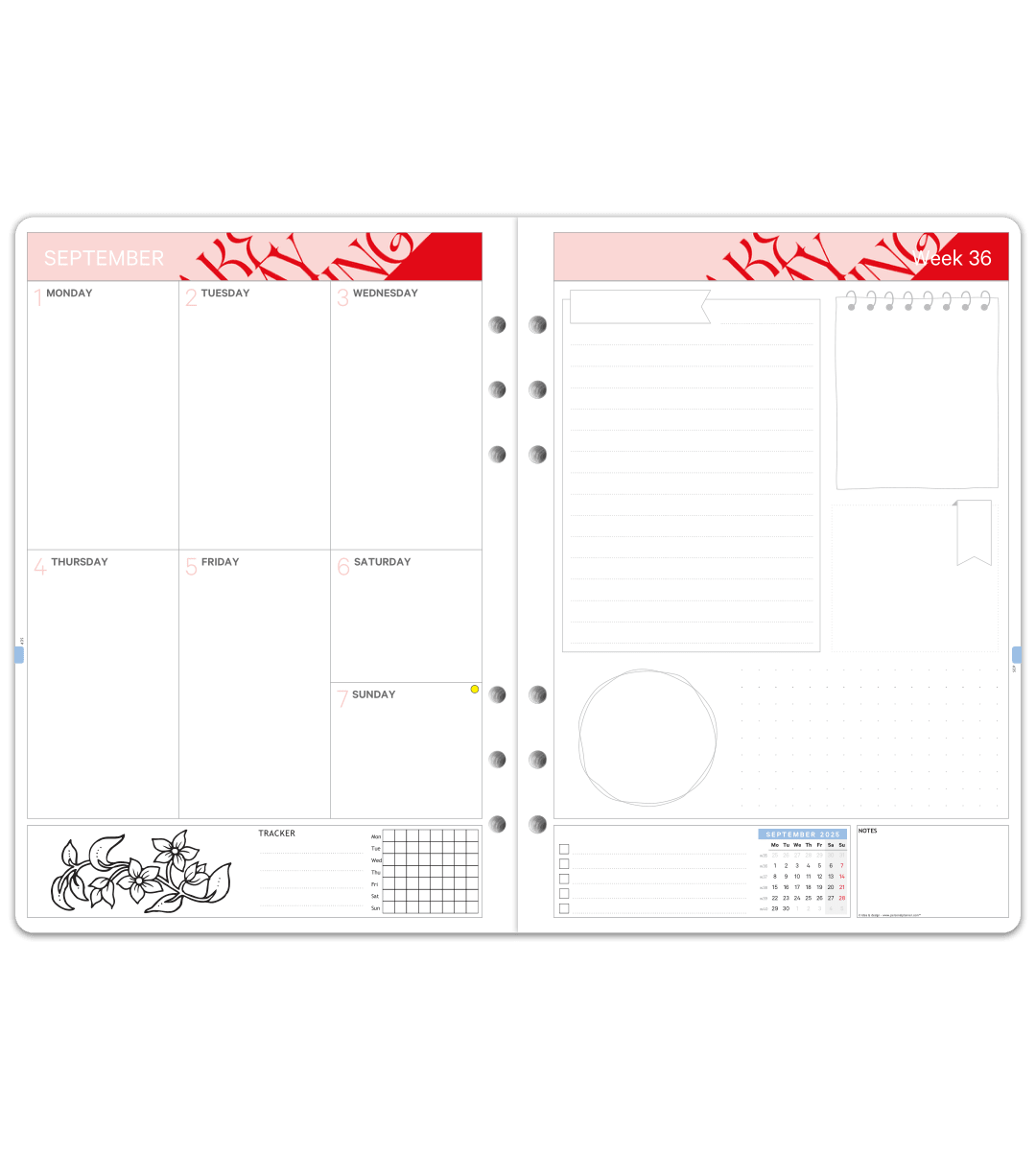 Systemkalender - Inlaga A5 - Personal Planner
